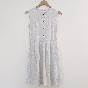 Striped Black & White Linen Mama Dress